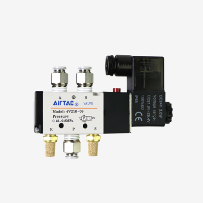 Airtac 4V310-08 Industrielles Luftmagnetventil Gute Dichtungsstabilität Niedriger Anlaufdruck Geeignet für Automatisierungs-Fließband-Pneumatiksteuerungssystem