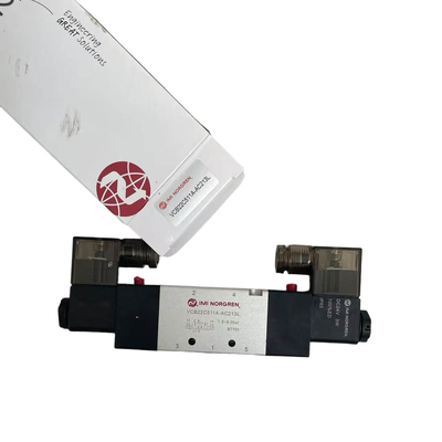 G3/8 Doppel-Solenoid-Verriegelungsventil NORGREN VCB22C511A-AC213L 24VDC 5/2 Pneumatisches Wegeventil für Fördersystem 1800 L/min Durchfluss