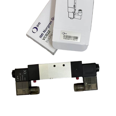 5/3 geschlossenes Zentrum-Solenoidventil NORGREN VCB22B611A-AB213J G1/4 24VDC Doppel-Solenoid-Positionsventil für die schwimmende Klemmung 5 Port 3 Position