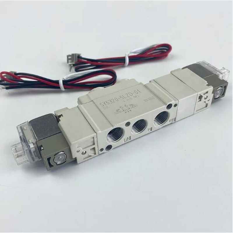 SMC SY5220-5LZD-01 DC24V Port Größe 1/8 Pneumatische Magnetventildrahtleitung 2 Position Doppel
