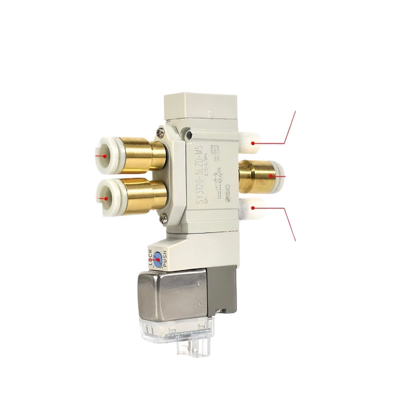 SMC SY3420-5LZD-C4 Pneumatisches Magnetventil DC24V 3 Positionen Abgaszentrum Portgröße Ø4
