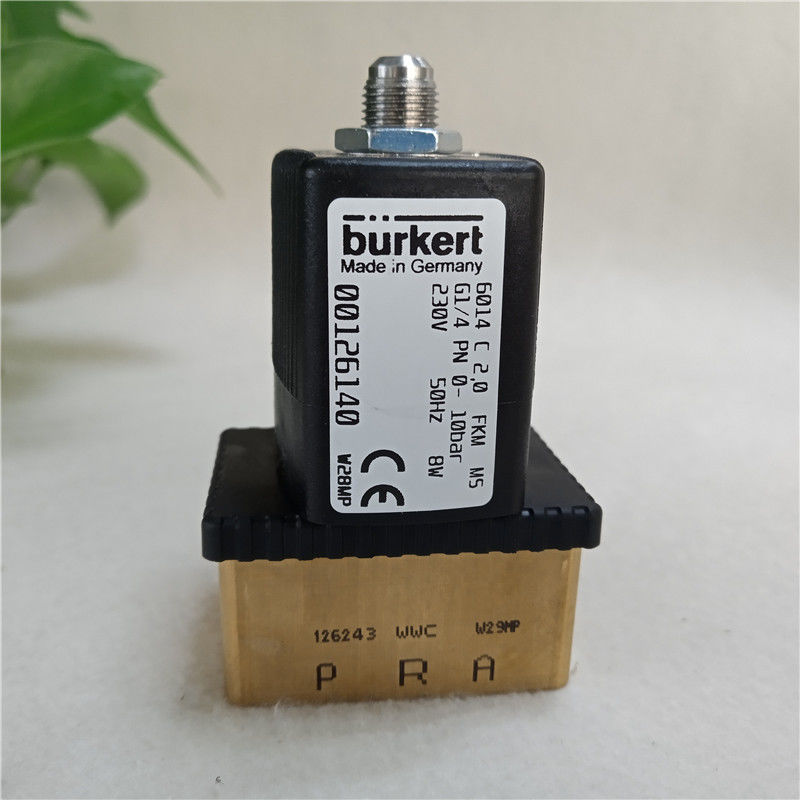Burkert-Solenoidventil 6014C 2.0 FKM G1/4 PN 0-10bar 230V 00126140
