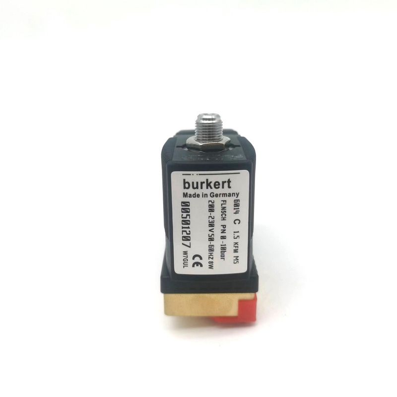 00134240 BURKERT 6013 Typ Direktwirkung G1/8 Zoll 2/2 Normal geschlossen 2,5 Durchflussloch FKM Versiegelte Messingventilkörper 24VDC 8W 0~10bar