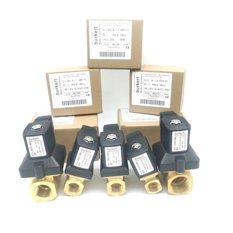 Burkert-Solenoidventil FKM Siegel 00126091 24VDC 8W 0~6bar 6013 Typ Direktwirkende G1/8 Zoll 2/2 Normal geschlossen 3.0 Durchflussloch