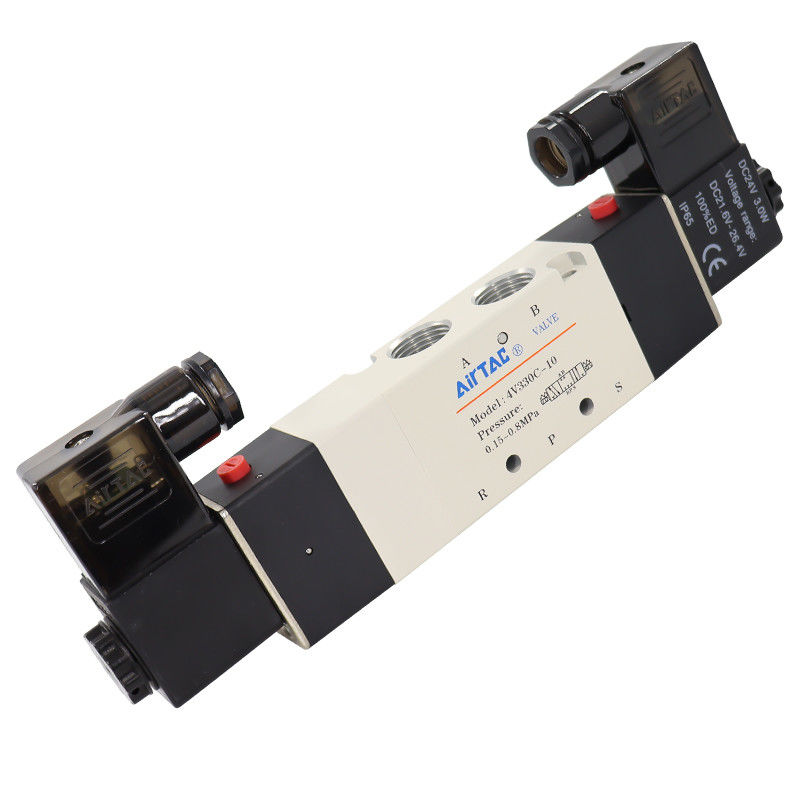 Airtac 4V330C-08 DC24V 4V330C-10 AC220V Solenoid-Luftventil ((5/2,5/3 Weg) - 4V330C08B