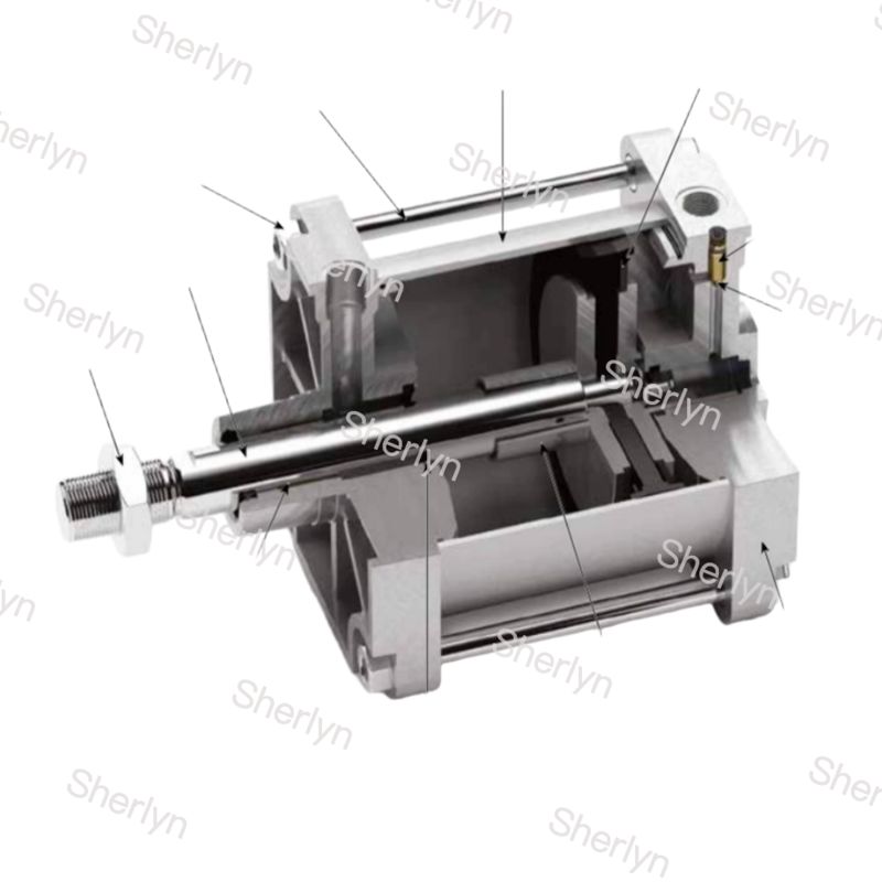 P1F Serie PARKER ISO15552 P1F-S032MC-0075-0000 Doppelwirkender Luftzylinder Automatisierungskomponenten