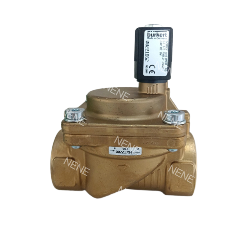 00221846 6281 G1/2 2/2 Schließer 13,0 Durchgangsloch NBR-Dichtung Messing-Ventilgehäuse AC220V 8W 0,2-16bar -10~+80 ℃ BURKERT Magnetventil