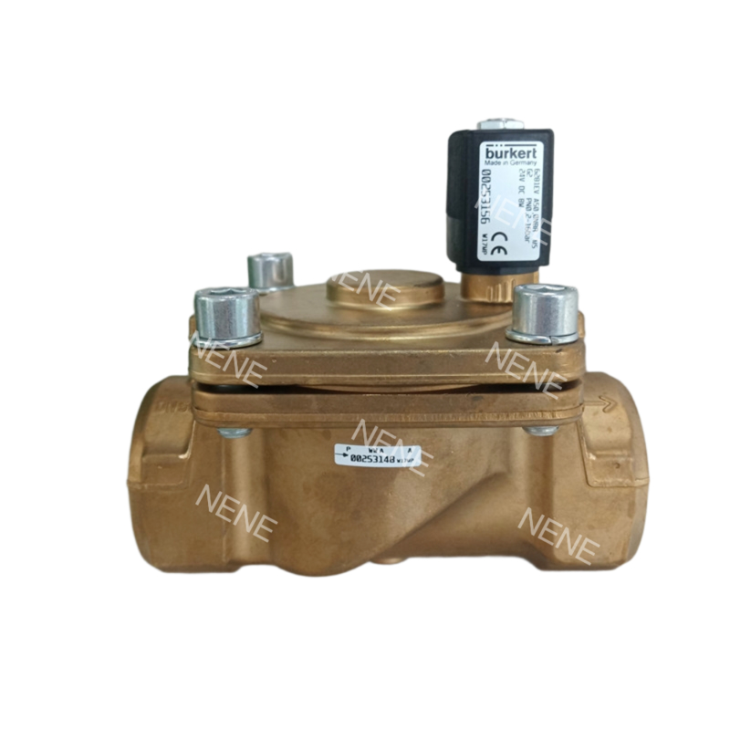 Burkert Magnetventil 00221851 6281 G3/4 2/2 Normalerweise geschlossen 20,0 Durchgangsloch NBR-gedichtet Messingventilgehäuse AC24V 8W