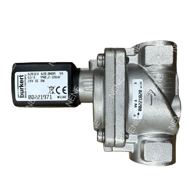 Hochtemperatur-Magnetventil BURKERT Typ 6281 00322512 G1/4 2/2 Normalerweise geschlossen Messingkörper FKM-Dichtung 10,0 Öffnung AC24V 8W 0,2-16bar 0 bis +120°C