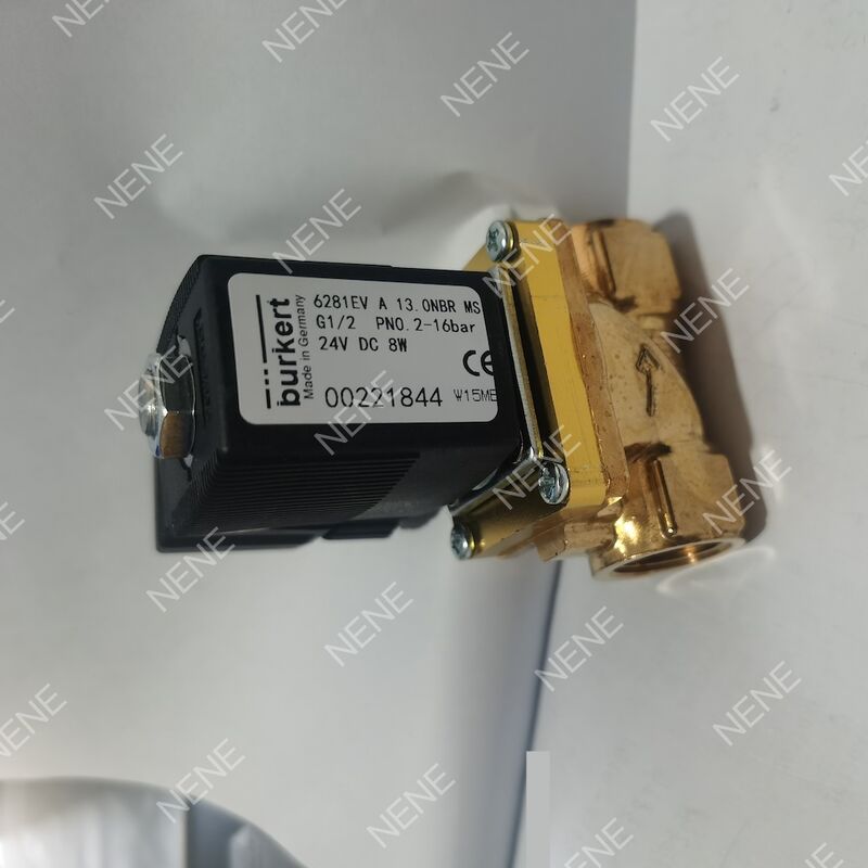 FKM Siegel Hochtemperatur-Solenoidventil BURKERT Typ 6281 00322513 G1/4 Port 2/2 Weg Normal geschlossen Messingkörper 10,0 Öffnung AC220V 8W 0,2-16bar 0 bis +120°C