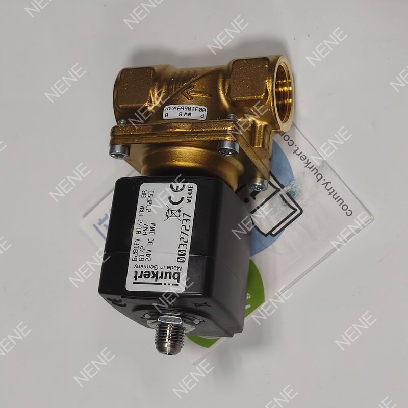 FKM Dichtungsventil BURKERT Typ 6281 00221869 G3/8 Port 2/2 Normal geschlossen Messingkörper 13.0 Öffnung AC24V 8W 0.2-16bar 0 bis +120°C