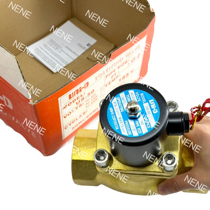 US-50 UNID Pneumatisches Magnetventil Messing 2" ORIFICE 50 mm 2 Zoll -5°C ~ 185°C