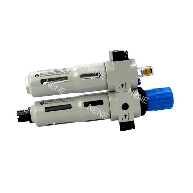 Festo FRC-1/4-D-MINI-MPA 8002267 1000L/min Zinklegierung Filterregler Schmierung G1/4 Manuelle Entwässerung 40μm 0,5-12bar Mit MPA-Manometer
