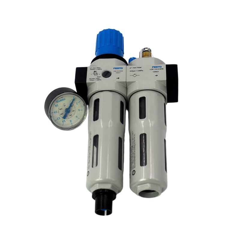 Festo FRC-3/8-D-MINI-A 162736 1200l/min 0,5-12bar G3/8 40μm Vollautomatisches Ablassventil Zinklegierungseinheit mit Manometer