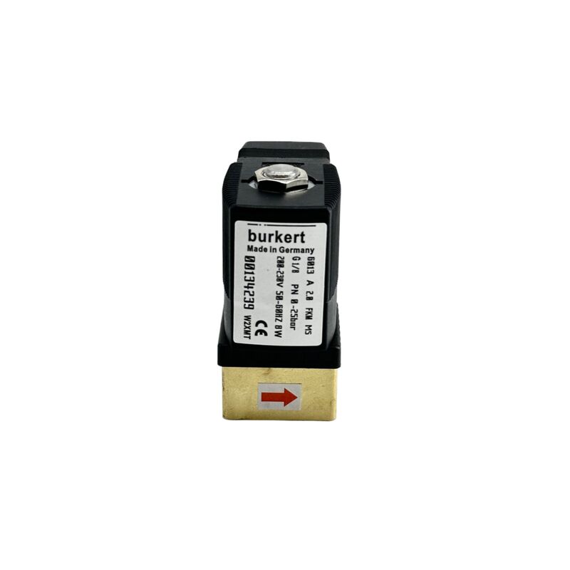 6013 Serie BURKERT Magnetventil 00134249, Hochdruck 16bar, G1/8 Anschluss, 2,5mm Bohrung, Korrosionsbeständige FKM-Dichtung, 24VDC 8W