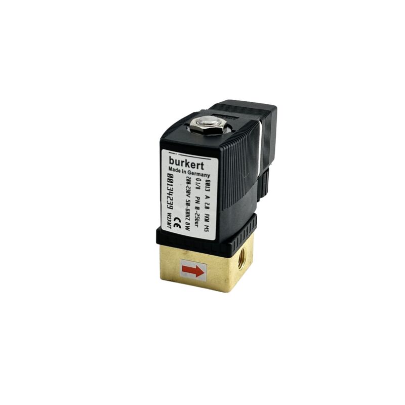 220VAC 8W 0-16bar Magnetventil Burkert 00134248, 6013 direktgesteuert 2/2 Schließer, G1/8 Gewinde, 2,5mm Öffnung, Messingkörper FKM Dichtung