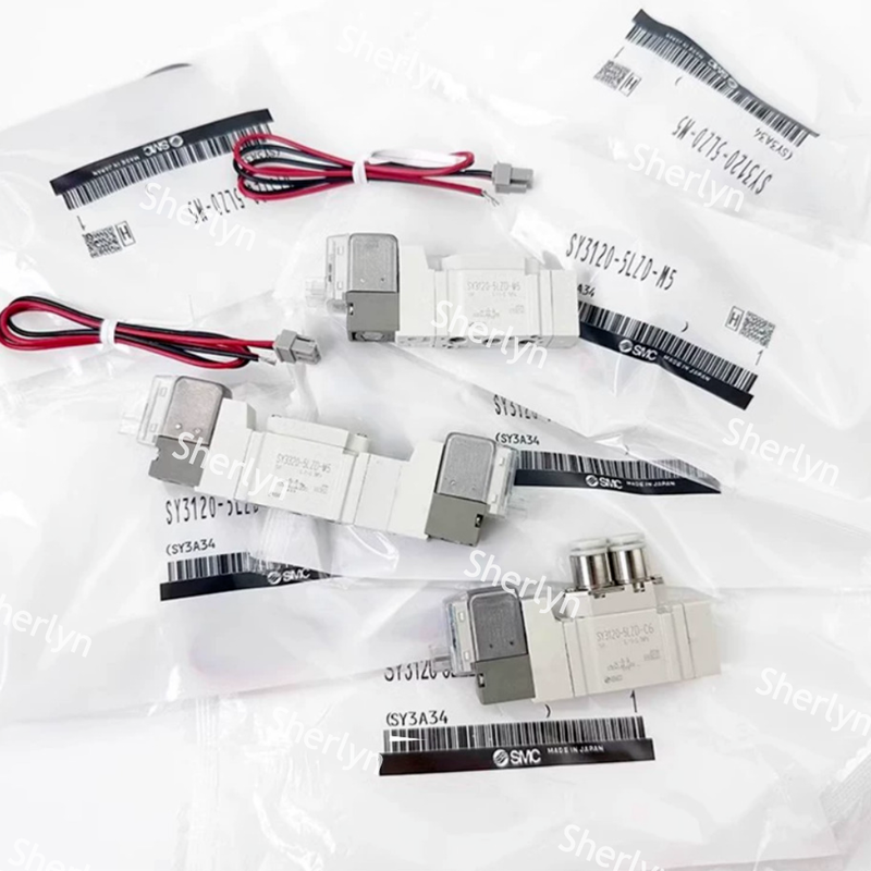 Eingebautes manuelles Übersteuern SMC SY3220-5LZD-M5 DC24V-Luftventil für die Zylindersteuerung für die Verriegelung von Langschlagförderzeugen