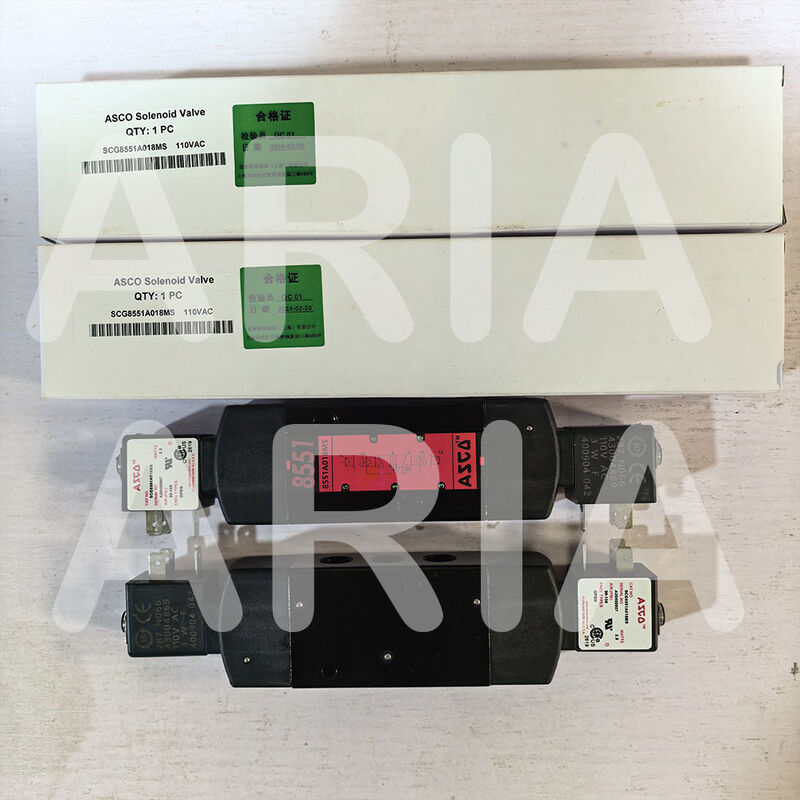 ASCO SC8551A018MS SC8551A017MS 24DC AC110V 4-Wege Aluminium 1/4 In Solenoidventil Namur Montage