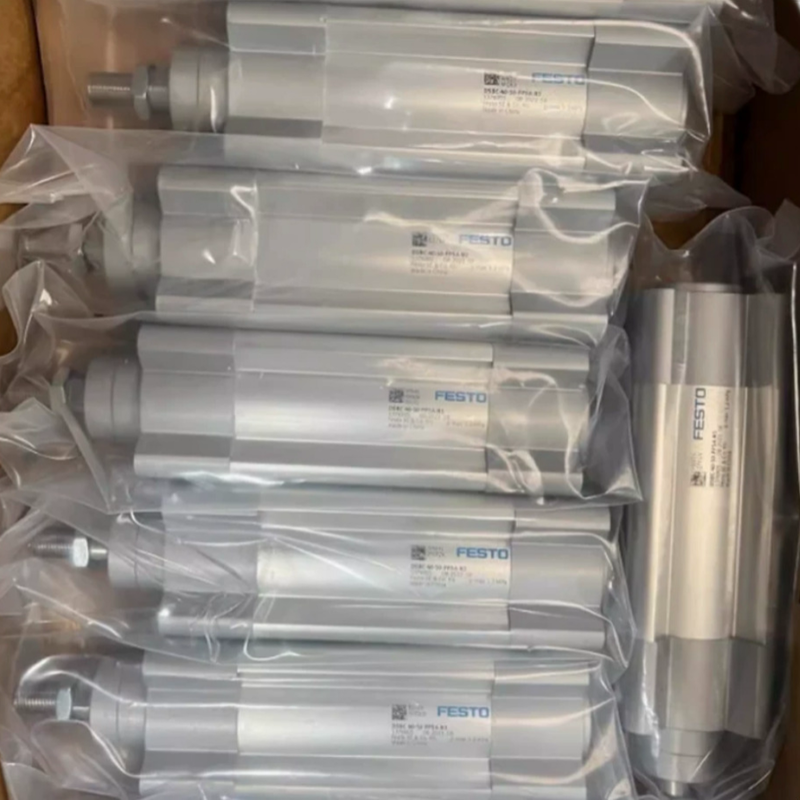 32 mm Bohrfläche 80 mm Schlag FESTO DNC32-80-PPV-A 163307 Doppelwirkender Luftzylinder mit bilateral verstellbarem PPV-Pneumatikkissen