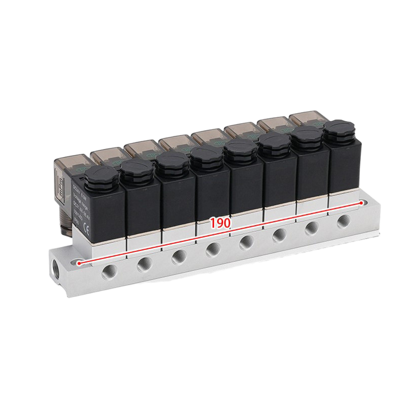 1-Eingangs-8-Ausgang 2V025-06-8F Solenoidventil-Gang und 2V025-06-10F 1-Eingangs-10-Ausgang FKM-Dichtungsring Mehrpositionsluftzufuhrventil