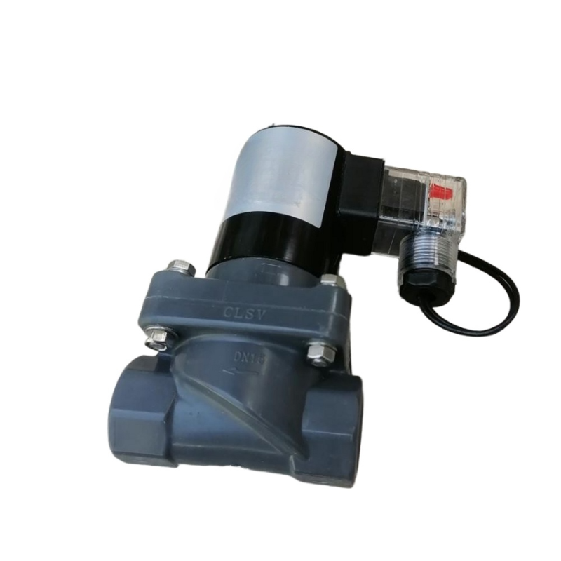 1-1/4' Port Größe FF1C32B32 32mm Öffnungsgröße CPVC Körper Pneumatisches Solenoidventil 2-Wege NC Alkali-kompatibles Ventil
