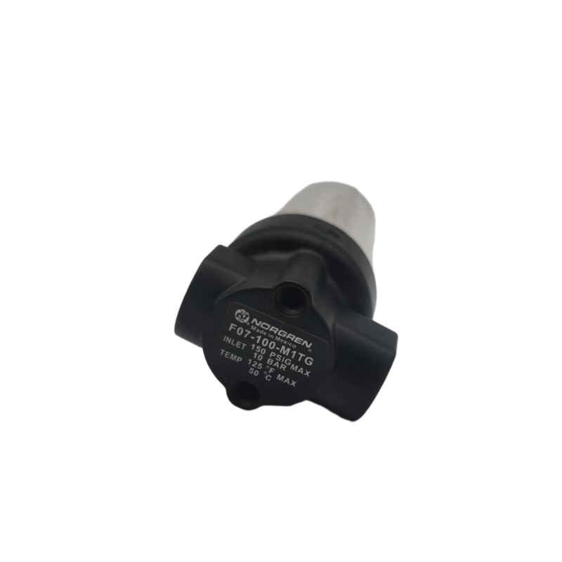 NORGREN F07‑100‑M3TG F07‑200‑M3TG General Purpose In‑Line Air Filter Manual Condensate Discharge Transparent Bowl Visual Liquid Level Observation For Small Automation Equipment