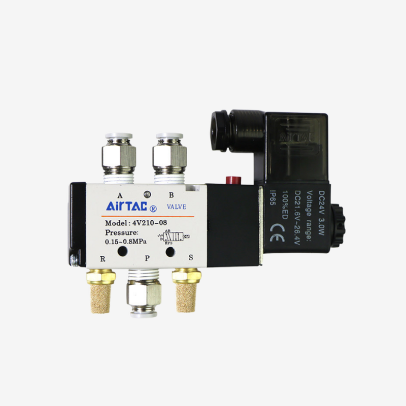 Airtac 4V310-08 Industrielles Luftmagnetventil Gute Dichtungsstabilität Niedriger Anlaufdruck Geeignet für Automatisierungs-Fließband-Pneumatiksteuerungssystem