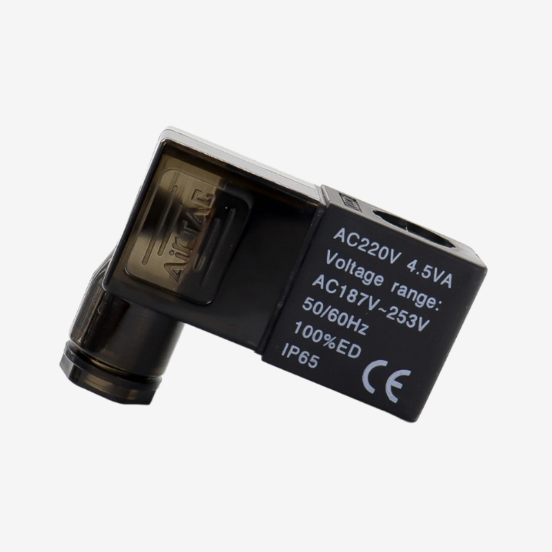 Airtac AC220V DC24V Magnetkopel Getrennte Ersatzkopel für 4V-Serie Pneumatisches Magnetkopfventil Klasse F Isolierung Din-Anschluss Breitspannung Toleranz