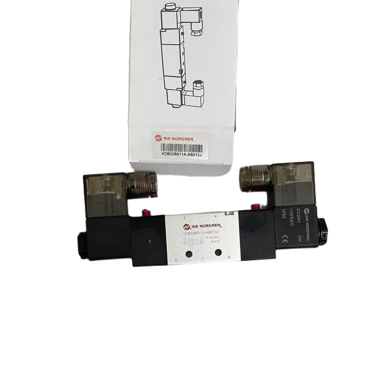 Packaging Line Solenoid Valve IMI NORGREN VCB22B511A-AB213J G1/4 24VDC 5/2 Double Solenoid Directional Valve Dual Coil Latching