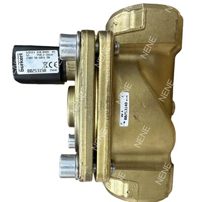 Direktwirkendes Magnetventil BURKERT Typ 6281 00221957 G3/4 2/2 Normal geschlossenes Messingkörper mit manueller Bedienung NBR Siegel 20.0 Öffnung AC220V 8W 0,2-16bar -10 bis +80°C