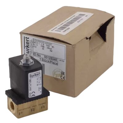 Burkert 6013 Typ 2/2 NC Solenoidventil 00134241, G1/8 Gewinde, 2,5 Durchflussöffnung, FKM-Diaphragma, Messinggehäuse, 24 V Wechselstrom, Arbeitsdruck 0 ~ 16 bar