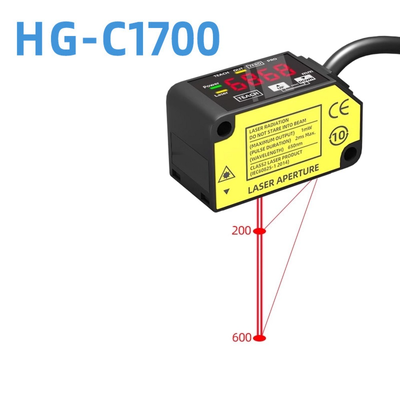 HG-C1700 Lasersensor 700 mm Referenzabstand Großer Messbereich CMOS-Bildsensor IP67 12-24V DC NPN PNP 0-5V 4-20mA Analogsignal